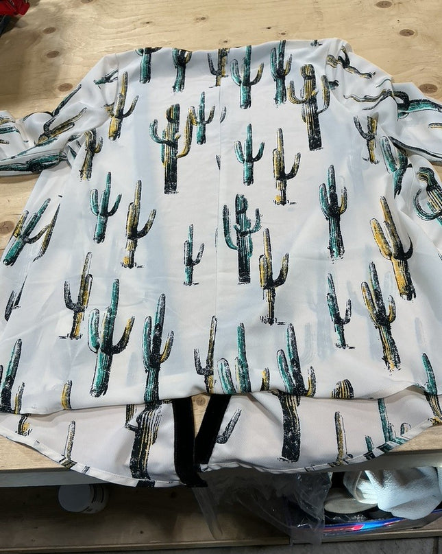 Ladies Top Wrangler Retro Size M Cactus