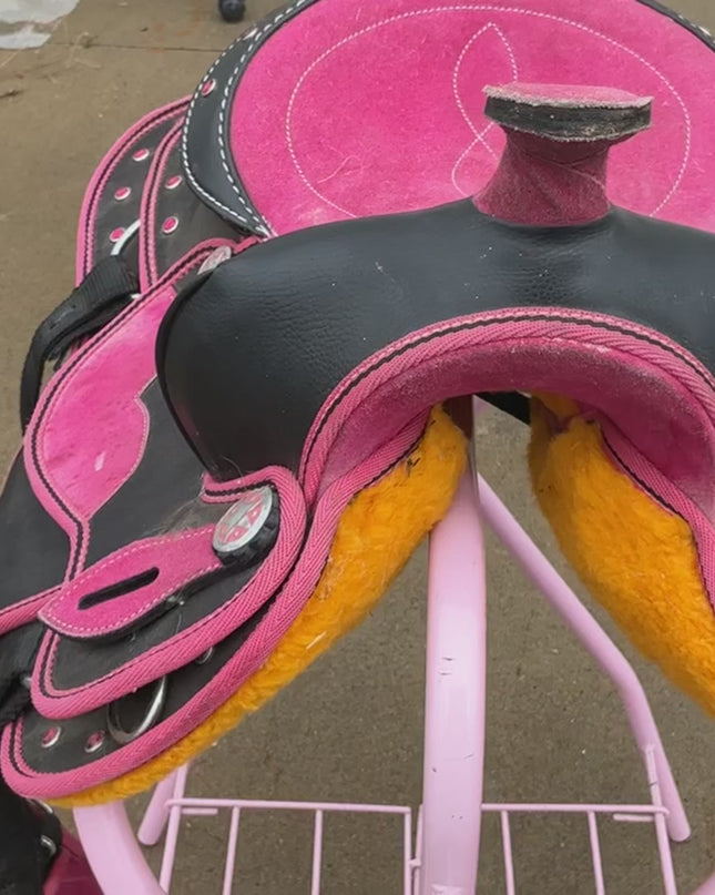 Western Saddle – Kids, Pink S12" G6" | Used, Good