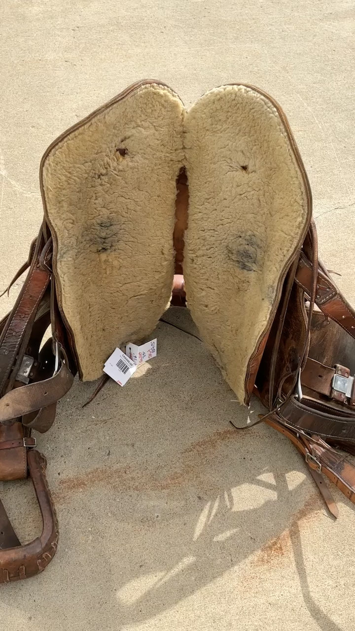 Western Saddle – R. McCaughey Rope S16" G7.5" with Breast Collar | Used, Good