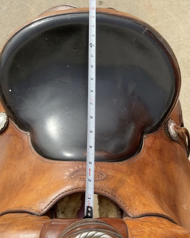 Western Saddle – R. McCaughey Rope S16" G7.5" with Breast Collar | Used, Good