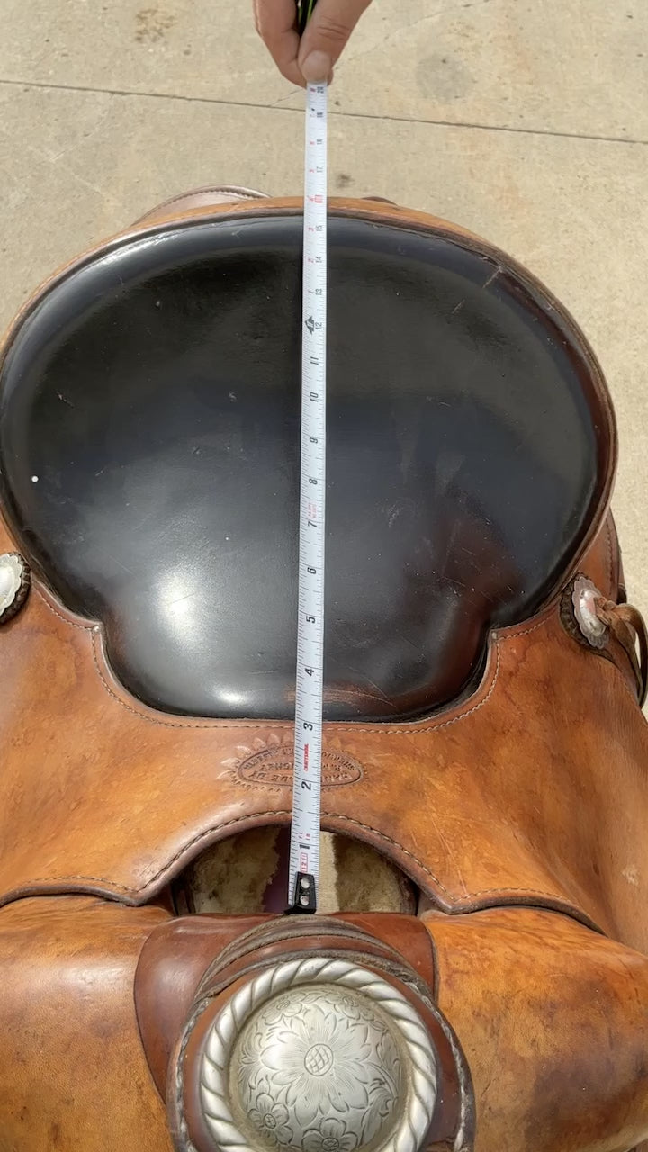 Western Saddle – R. McCaughey Rope S16" G7.5" with Breast Collar | Used, Good